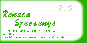 renata szecsenyi business card