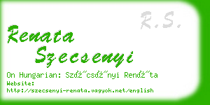 renata szecsenyi business card